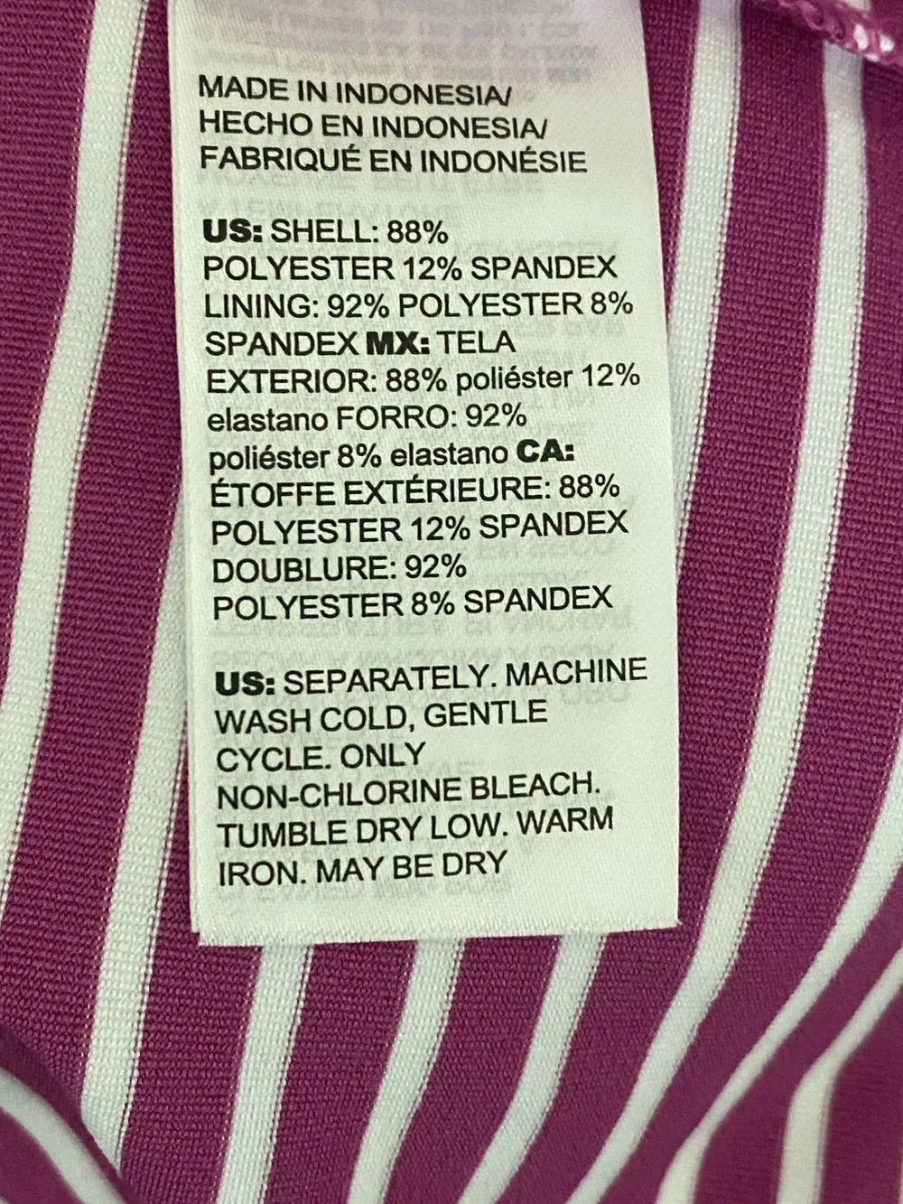 Chico’s Wild Mulberry Striped  Knit UPF 50 Skirt Skort SZ XL NWT Activewear